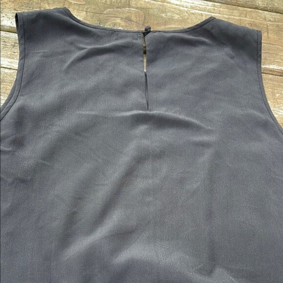 JCrew Black Sleeveless silk Dress with Drawstring Waist size XL - Picture 5 of 5